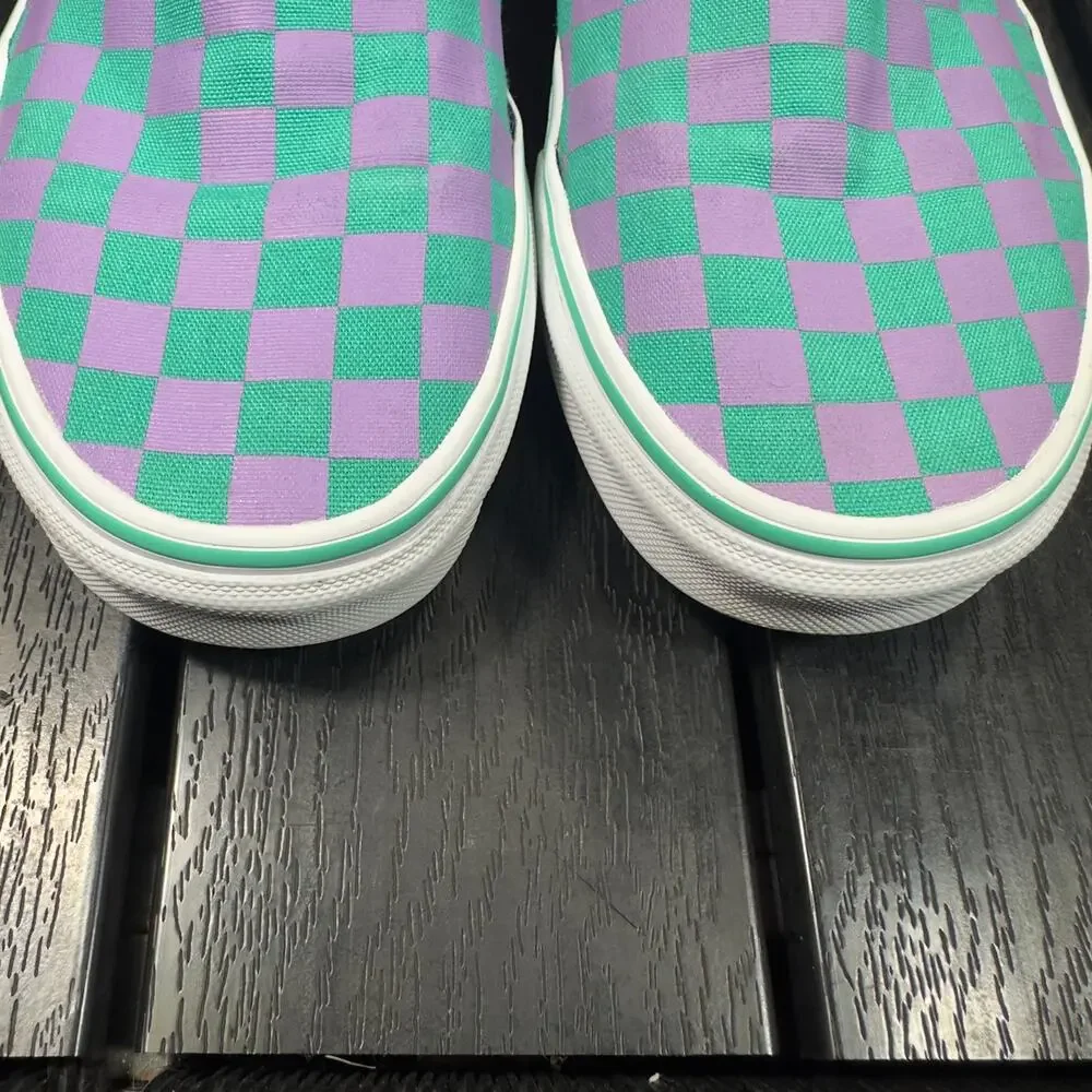 Vans Slip On Checkerboard Skate Shoe - Tomato / Orchid MEN 7/ WMN 8.5. EXCLUSIVE - Picture 5 of 16